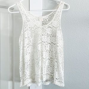 Wild Pearl lace tank top